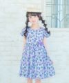 子供服 女の子 日本製 綿100％ 花柄 リボン付き ワンピース