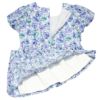子供服 女の子 日本製 綿100％ 花柄 リボン付き ワンピース ブルー(61) デザインポイント1