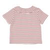 ベビー服 女の子 フリル衿 ボーダー ベーシック Tシャツ ショッキングピンク(21) 背面