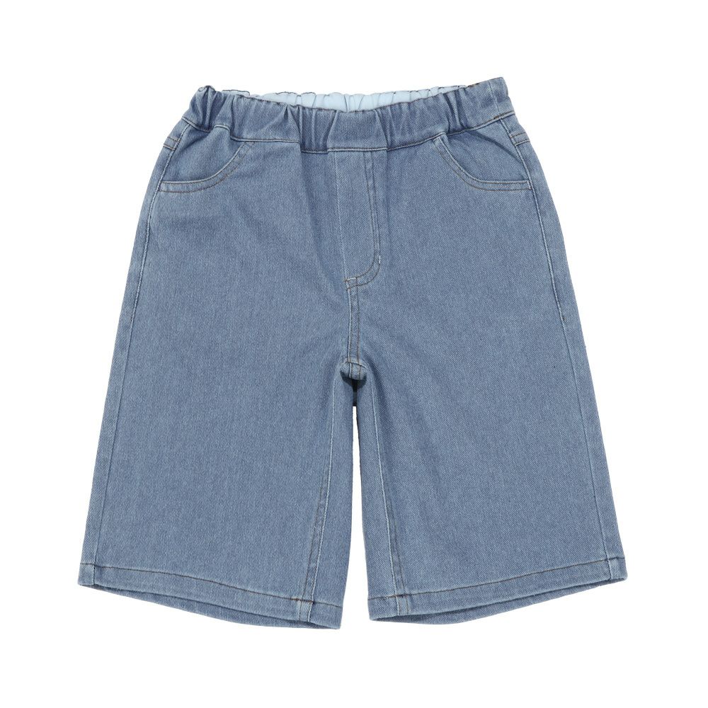 ベビー服 男の子 インディゴ染め ウエストゴム デニム ブルー(61) 正面