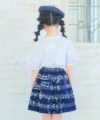 子供服 女の子 綿100％  音符 スカート ブルー(61) モデル画像2