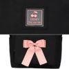 子供服 女の子 リボン付き ブランドロゴ リュック ブラック(00) デザインポイント2