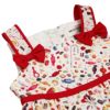 ベビー服 女の子 日本製 リバティプリント使用 スイーツ柄 ワンピース レッド(03) デザインポイント1