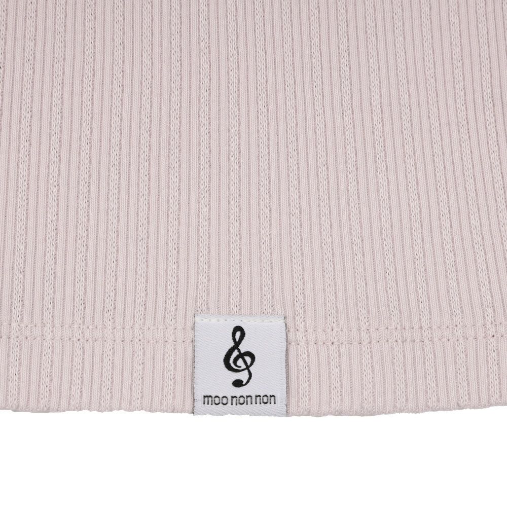 ベビー服 女の子 綿100％ リブ素材 長袖 Tシャツ ピンク(02) デザインポイント1