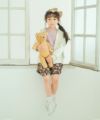 ベビー服 女の子 綿100％ リブ素材 長袖 Tシャツ ピンク(02) モデル画像3