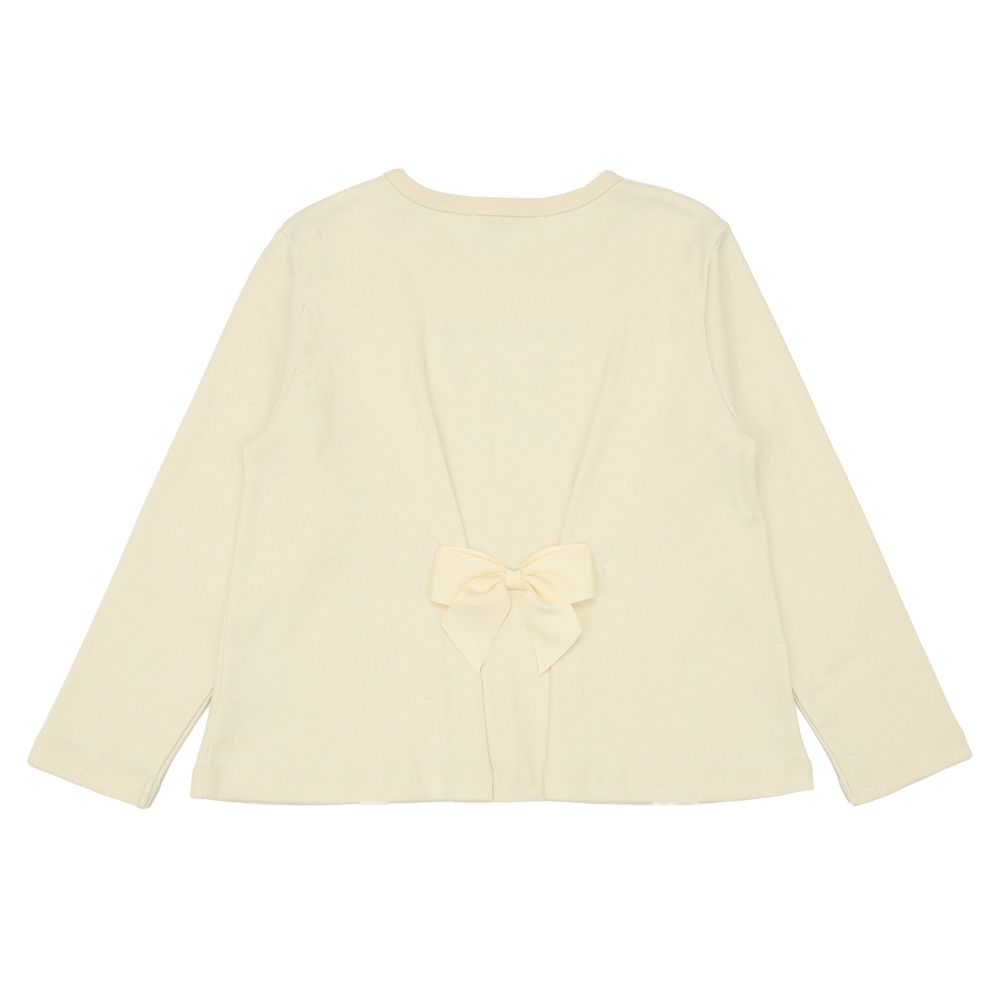 子供服 女の子 バックリボン チェリー柄 トレーナー アイボリー(12) 背面