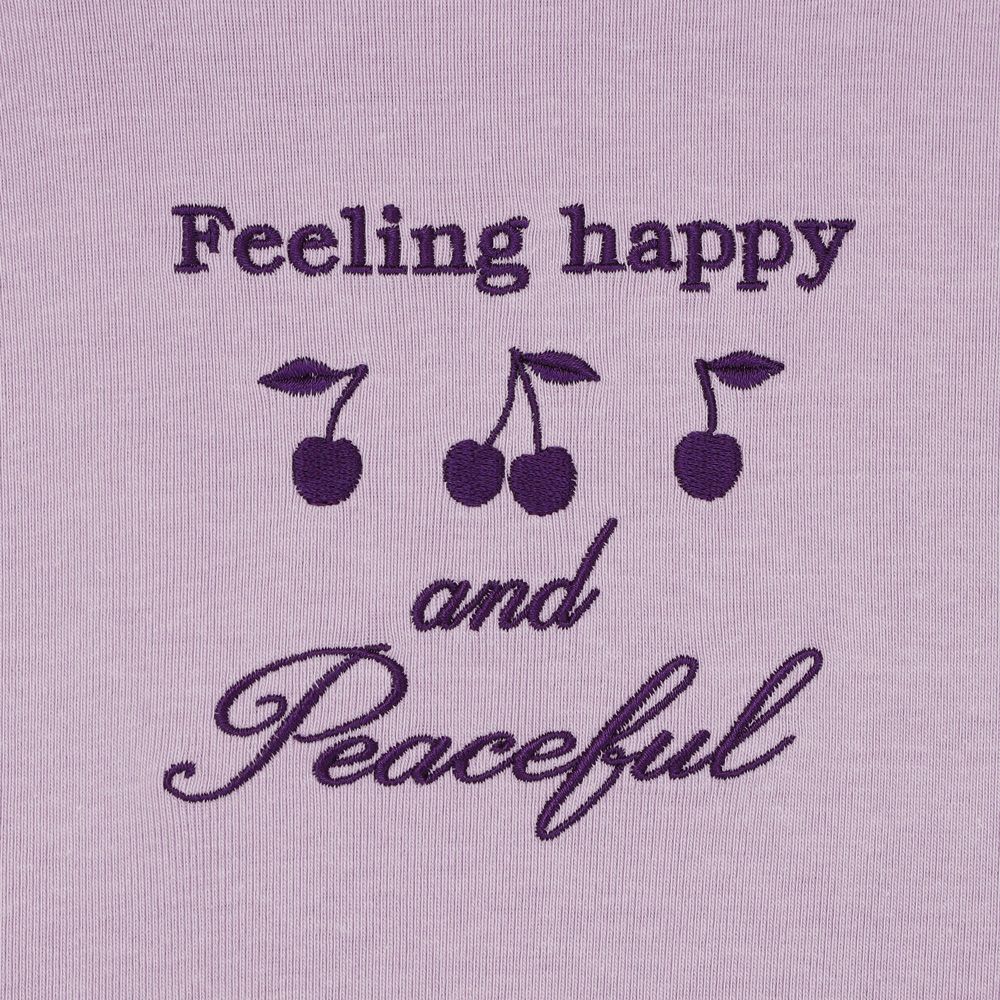 子供服 女の子 バックリボン チェリー柄 トレーナー パープル(91) デザインポイント1