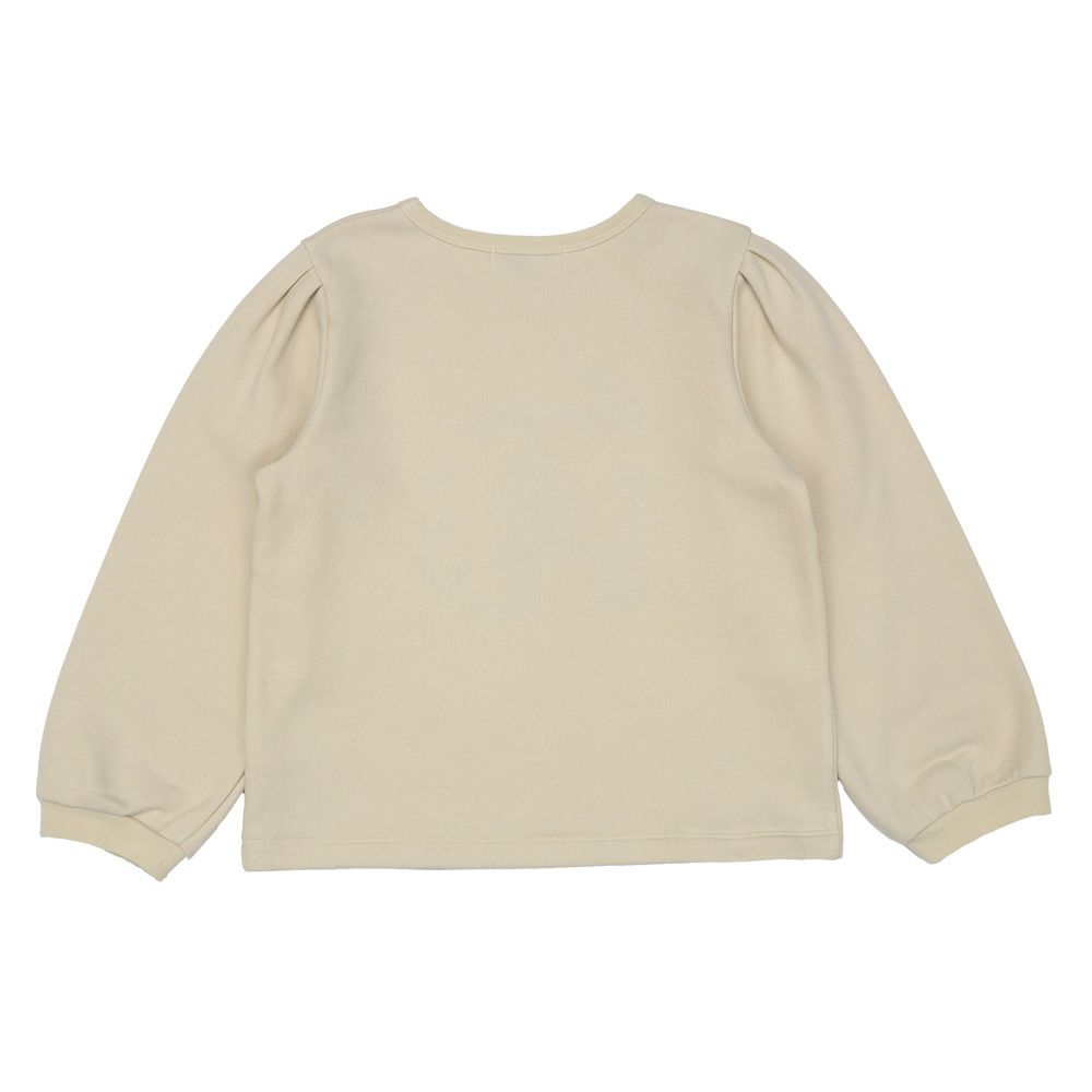 ベビー服 女の子 バレエモチーフ 刺繍 裏毛トレーナー アイボリー(12) 背面