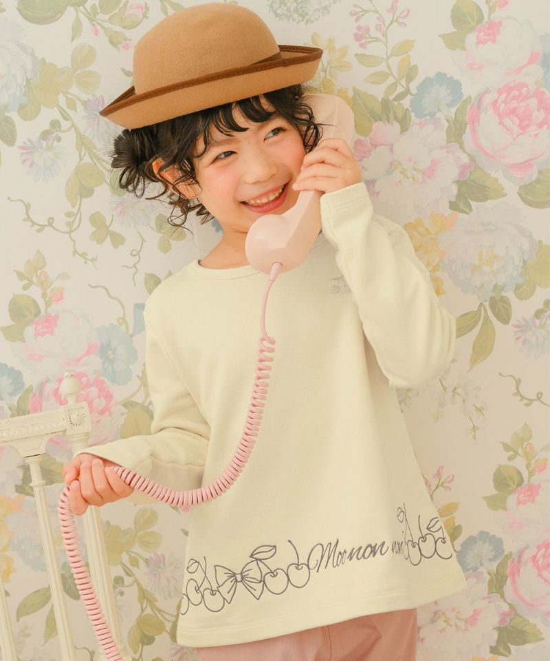 ベビー服 女の子 キッズ ジュニア おんなのこ さくらんぼ リボン 刺繍