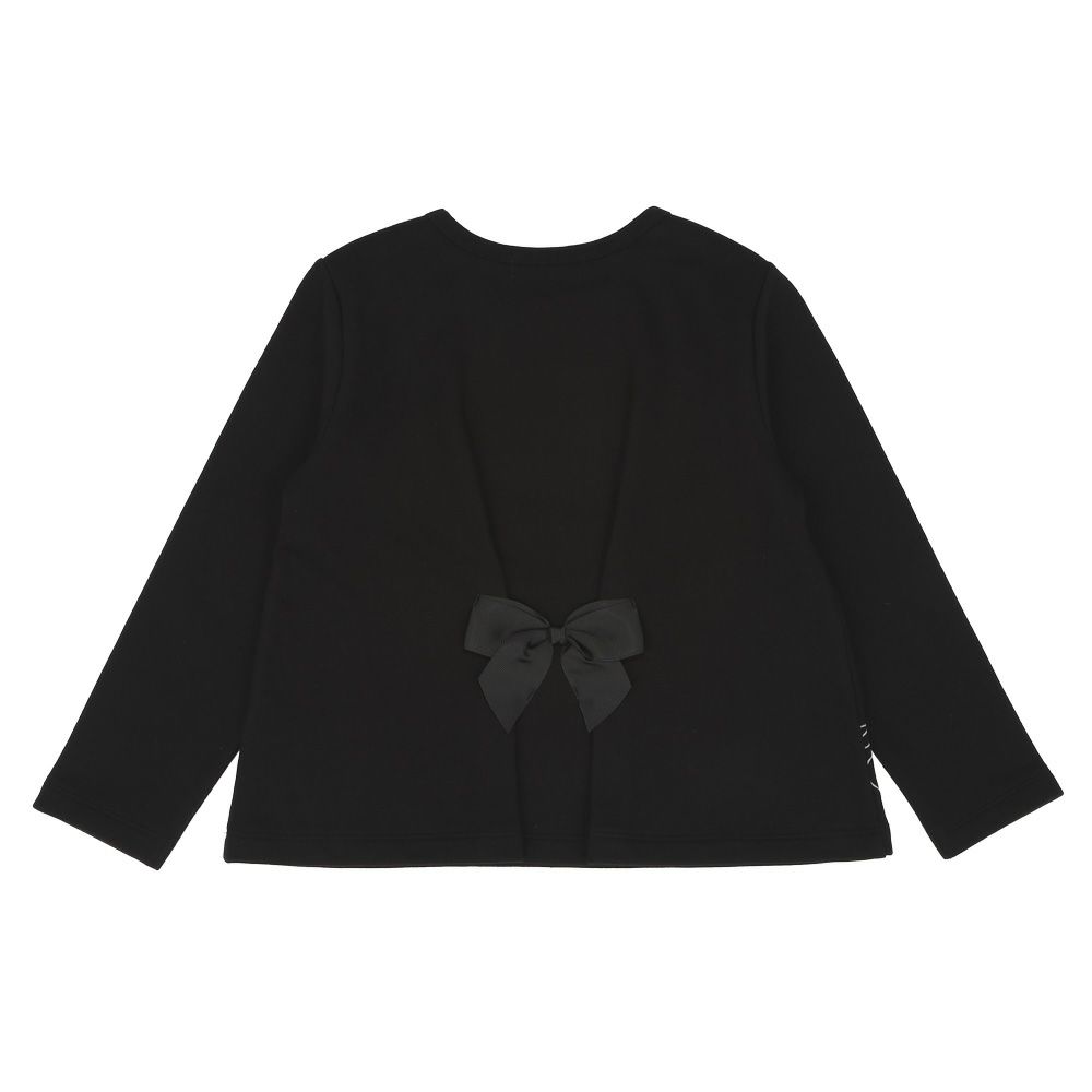 ベビー服 女の子 キッズ ジュニア おんなのこ さくらんぼ リボン 刺繍 ブラック(00) 背面