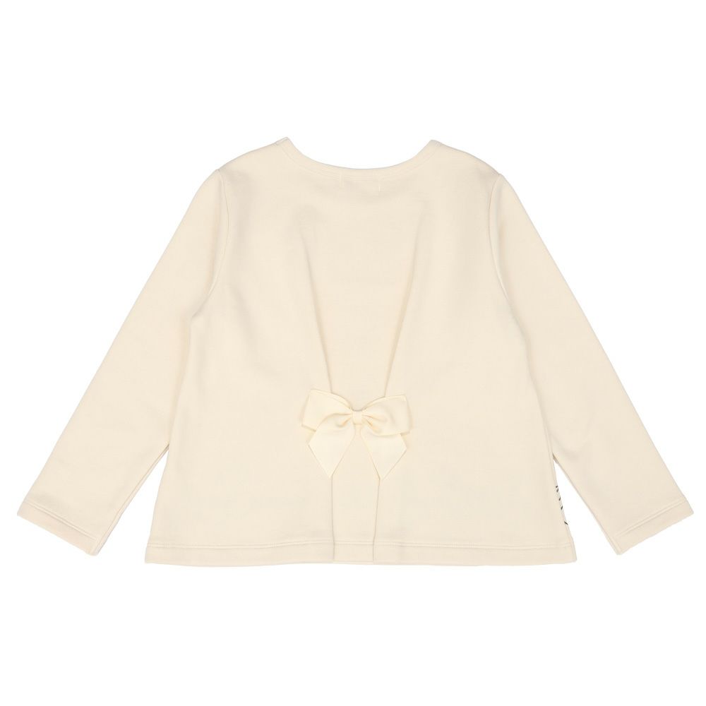 ベビー服 女の子 キッズ ジュニア おんなのこ さくらんぼ リボン 刺繍 アイボリー(12) 背面