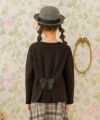 ベビー服 女の子 バックリボン さくらんぼ刺繍 トレーナー ブラック(00) 