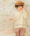 ベビー服 女の子 キッズ ジュニア おんなのこ さくらんぼ リボン 刺繍 アイボリー(12) モデル画像2
