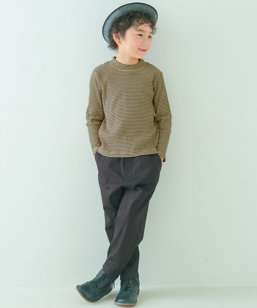子供服 男の子 クルーネック 長袖 Tシャツ オフホワイト(11) 背面