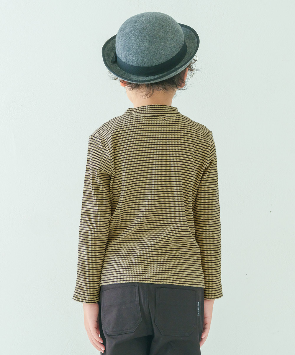 子供服 男の子 クルーネック 長袖 Tシャツ オフホワイト(11) デザインポイント1