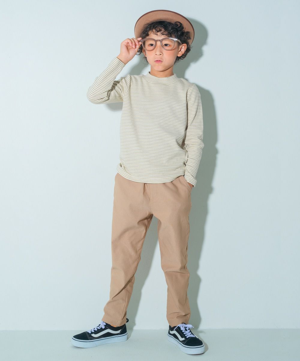 子供服 男の子 クルーネック 長袖 Tシャツ オフホワイト(11) モデル