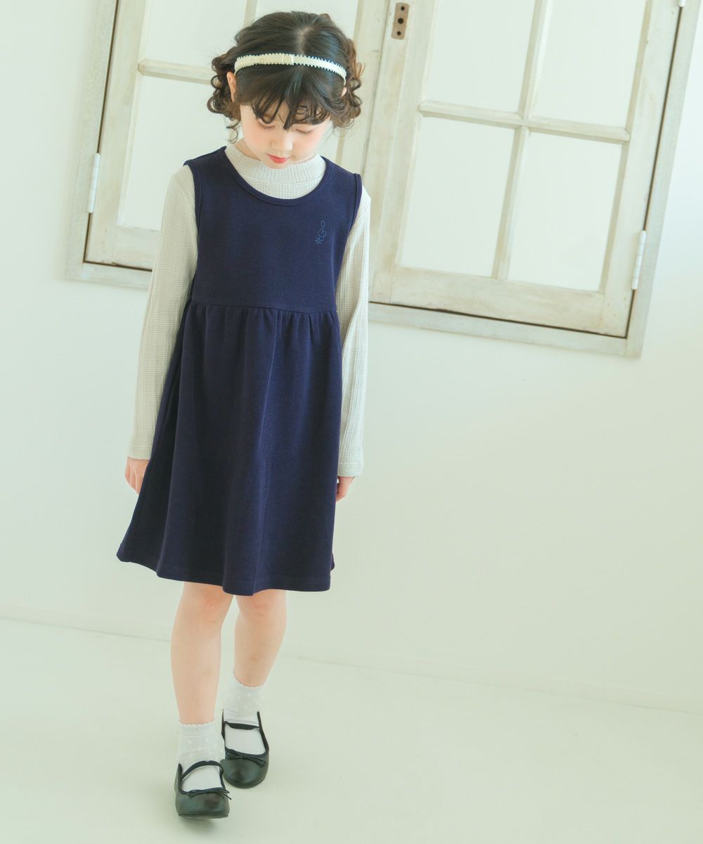 子供服 男の子 クルーネック 長袖 Tシャツ オフホワイト(11) モデル