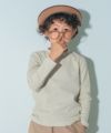 子供服 男の子 クルーネック 長袖 Tシャツ アイボリー(12) モデル画像1