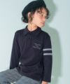ベビー服 男の子 綿100％ 子ども服 こども キッズ ジュニア コットン 襟付き ロゴ 長袖ティーシャツ