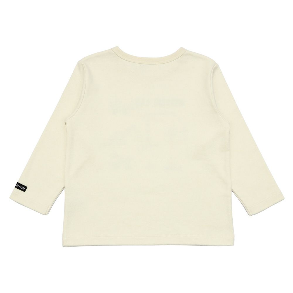 ベビー服 男の子 働く車 刺繍 微起毛トレーナー オフホワイト(11) 背面