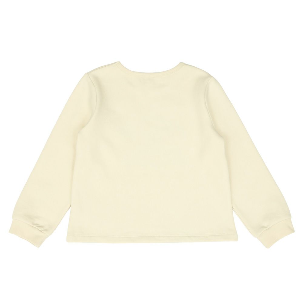 子供服 女の子 ティーパーティー 刺繍 裏起毛トレーナー アイボリー(12) 背面