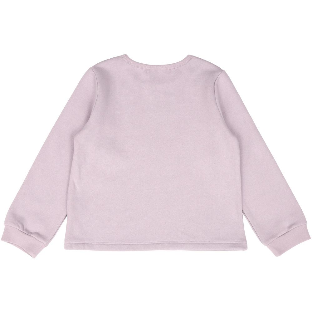 子供服 女の子 ティーパーティー 刺繍 裏起毛トレーナー パープル(91) 背面