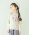 ベビー服 女の子 花柄 うさぎ プリント Tシャツ オフホワイト(11) モデル画像1