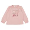 ベビー服 女の子 ハート＆帽子 刺繍 微起毛トレーナー ピンク(02) 正面