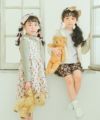 子供服 女の子 リブ生地 ハイネック 長袖Tシャツ グリーン(08) モデル画像4