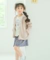 ベビー服 女の子 フード取り外し可能 ティアード 裏起毛 パーカー ピンク(02) モデル画像2