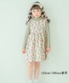 ベビー服 女の子 花柄プリントワンピース アイボリー(12) モデル画像アップ