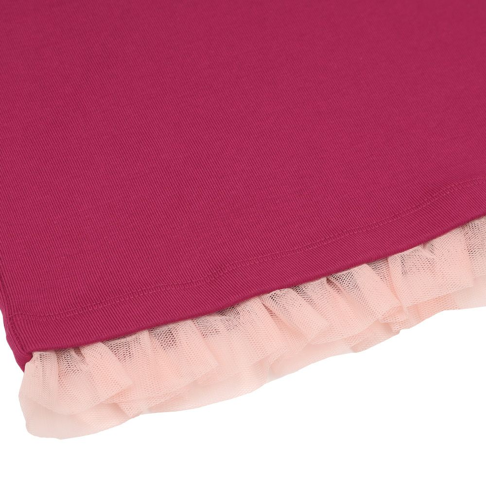 ベビー服 女の子 お花 チュール 微起毛 トレーナー ピンク(02) デザインポイント2