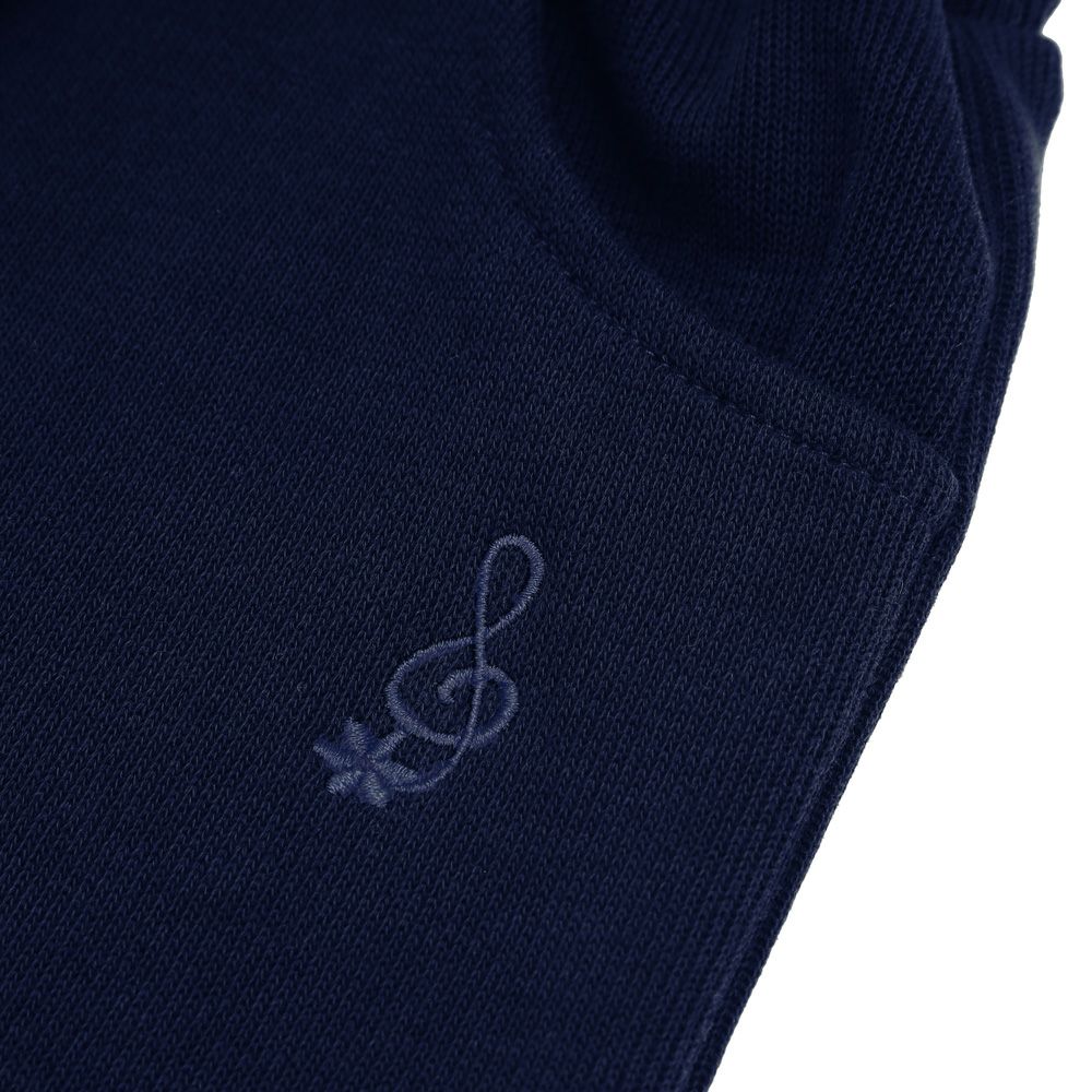 子供服 女の子 綿100％ 音符刺繍 キュロット ネイビー(06) デザインポイント1