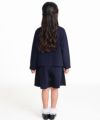 子供服 女の子 綿100％ 音符刺繍 キュロット ネイビー(06) モデル画像