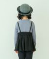 ベビー服 女の子 重ね着風 ペプラム長袖Tシャツ ブラック(00) モデル画像2