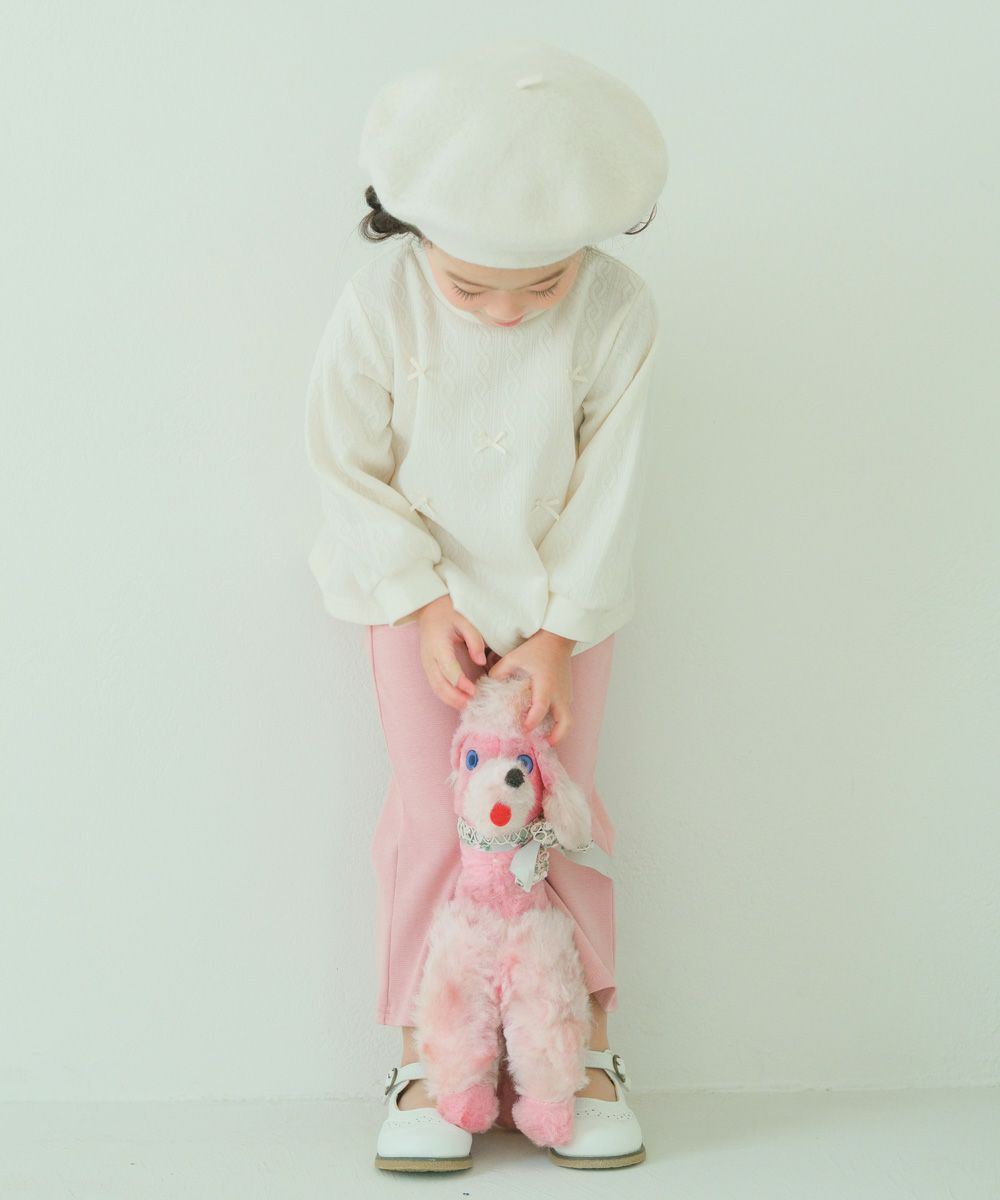 ベビー服 女の子 フレア 9分丈 パンツ ピンク(02) モデル画像4
