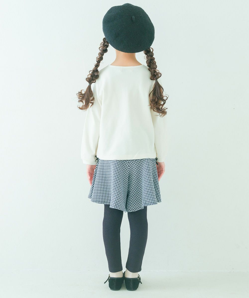 ベビー服 女の子 こども服 キッズ ジュニア リブ ウエストゴム ブラック(00) モデル画像全身