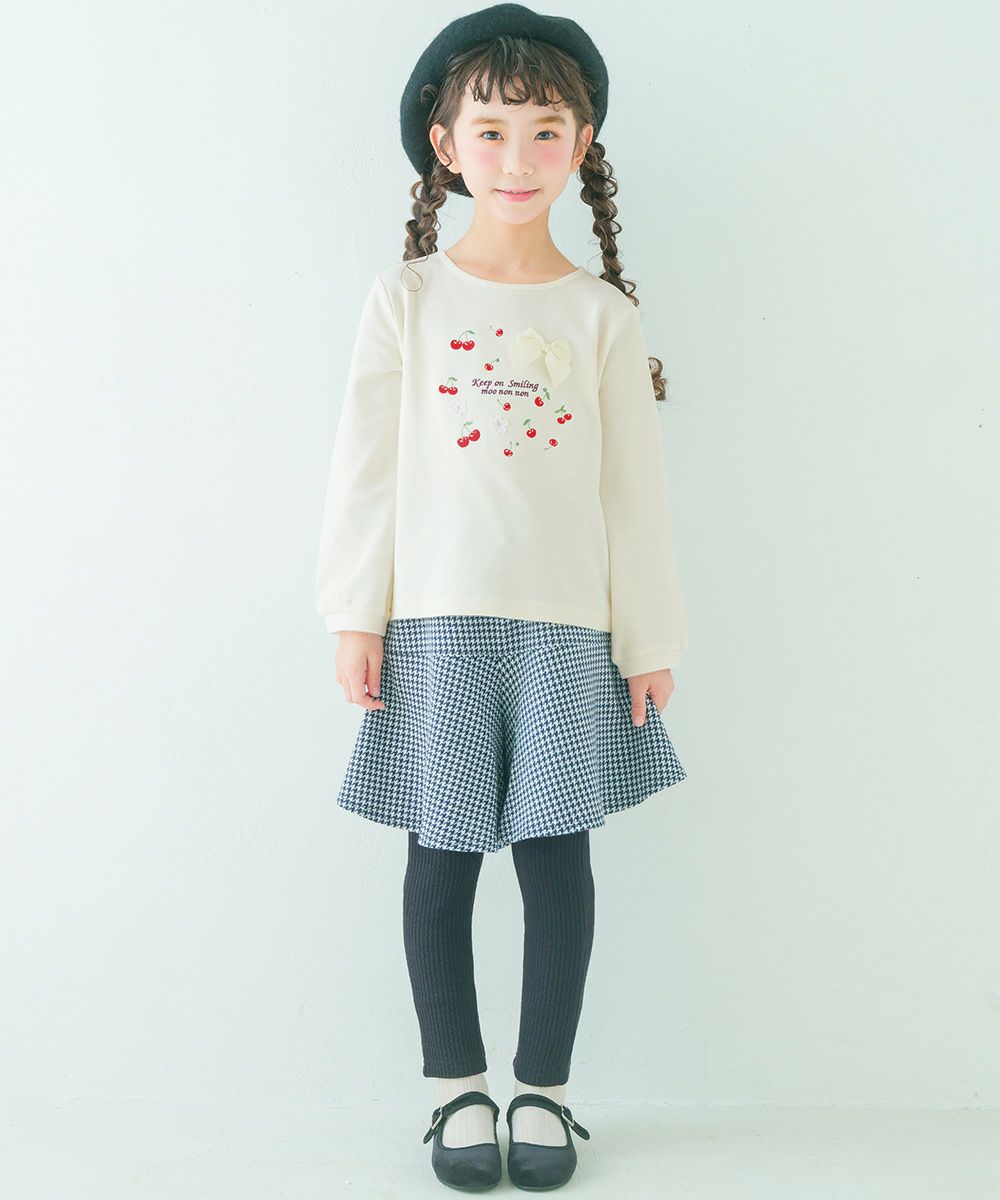 ベビー服 女の子 こども服 キッズ ジュニア リブ ウエストゴム ブラック(00) モデル画像1