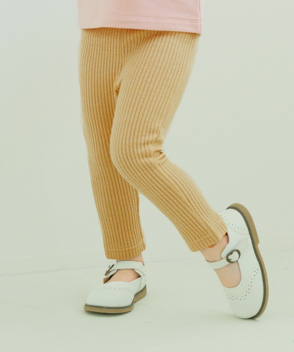 ベビー服 女の子 こども服 キッズ ジュニア リブ ウエストゴム アイボリー(12) モデル画像1