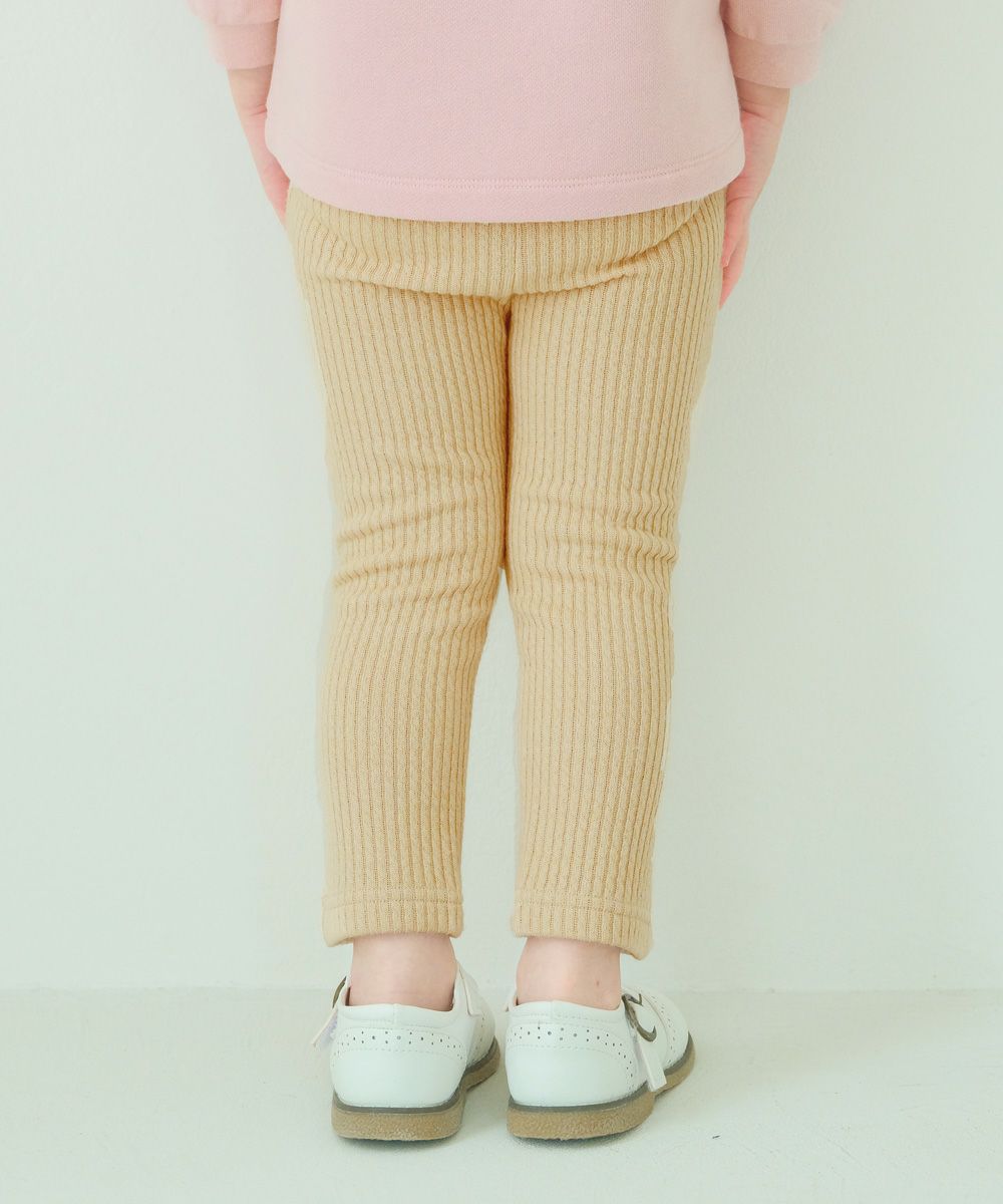 ベビー服 女の子 こども服 キッズ ジュニア リブ ウエストゴム アイボリー(12) モデル画像2