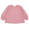 ベビー服 女の子 リボン ニット風 長袖 Tシャツ ピンク(02) 正面