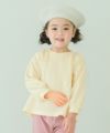 ベビー服 女の子 リボン ニット風 長袖 Tシャツ オフホワイト(11) モデル画像1