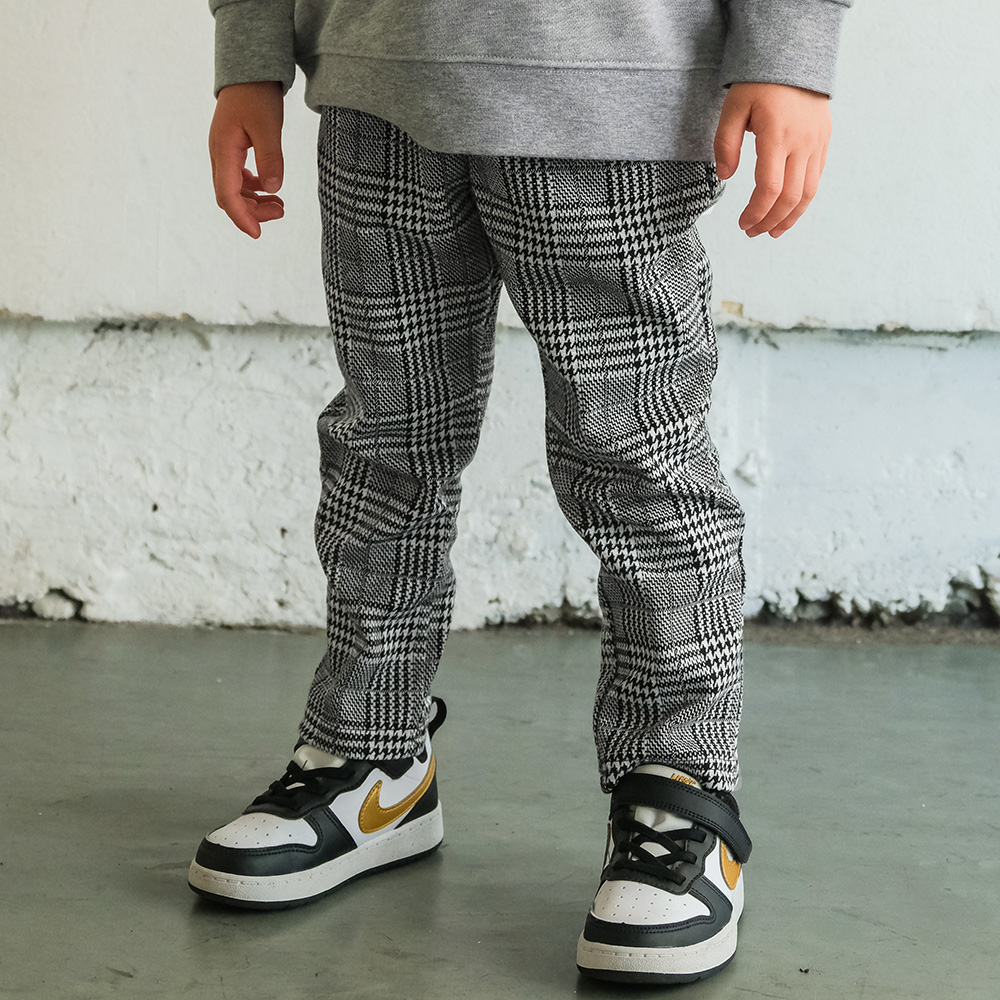 ベビー服 男の子 ニット 10分丈パンツ チェック ボトム ボトムス ズボン