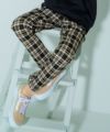 ベビー服 男の子 ニット 10分丈パンツ チェック ボトム ボトムス ズボン ブラック(00) モデル画像アップ