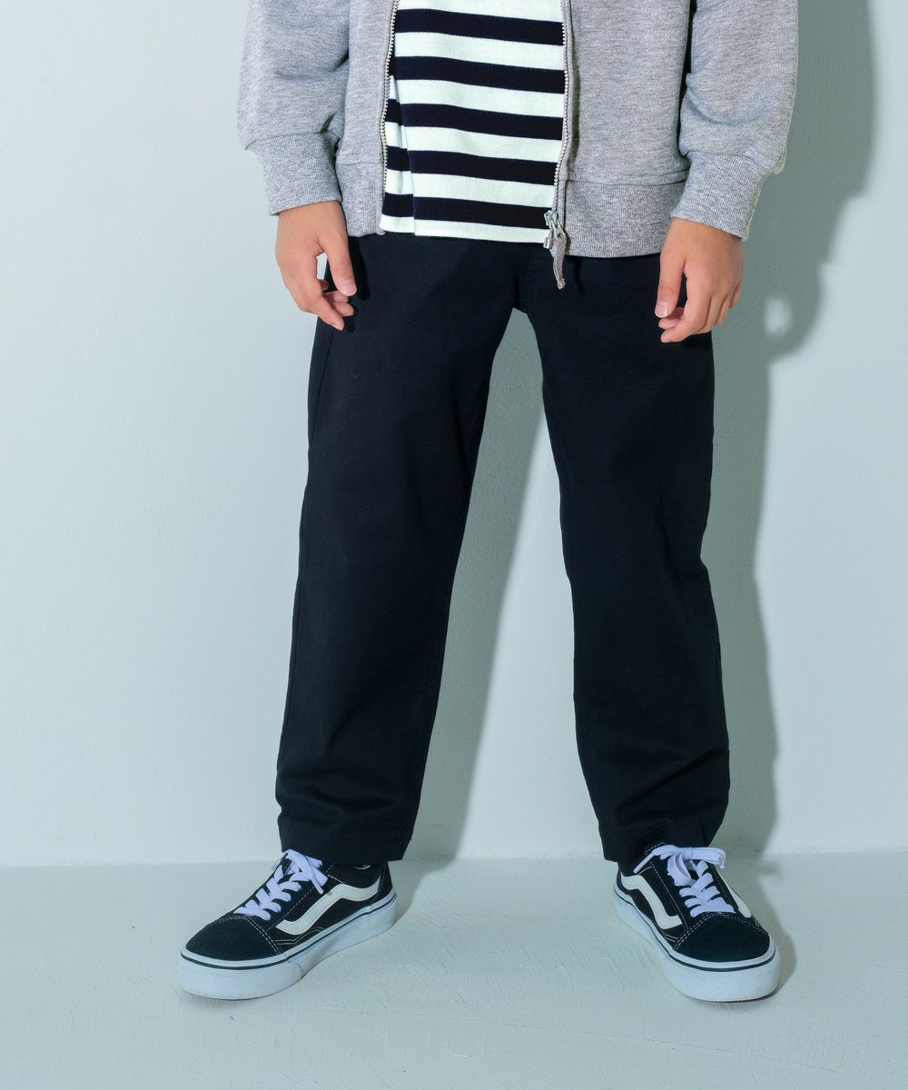 子供服 男の子 男女兼用 １０分丈 パンツ ブラック(00) モデル画像1