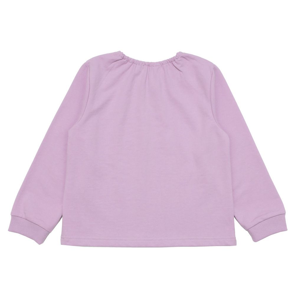 子供服 女の子 女の子 転写プリント 裏毛トレーナー パープル(91) 背面