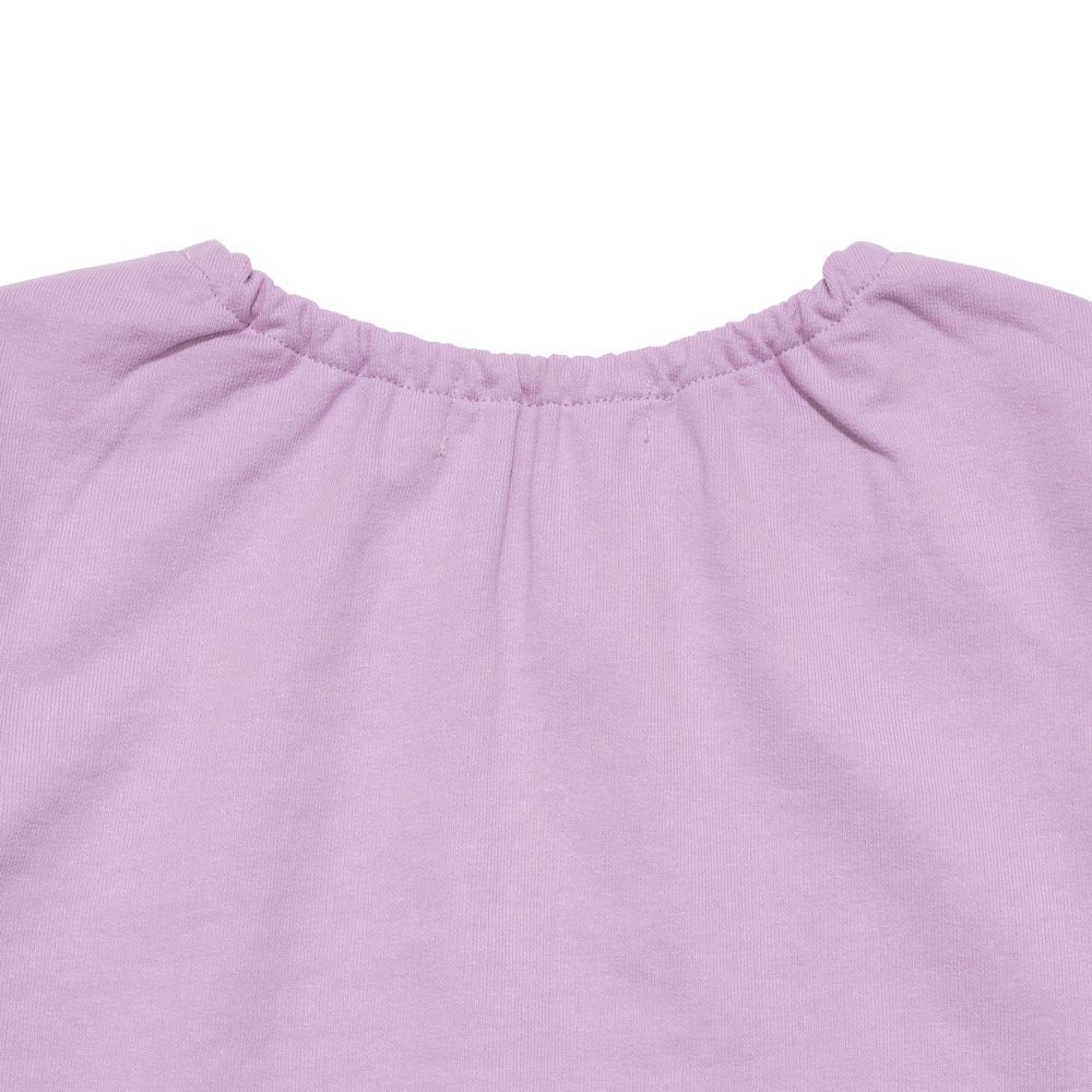 子供服 女の子 女の子 転写プリント 裏毛トレーナー パープル(91) デザインポイント2