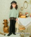 子供服 女の子 ストレッチ センターシーム フレアパンツ ブラック(00) モデル画像アップ