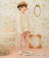 子供服 女の子 ストレッチ 裏起毛ロングパンツ ピンク(02) モデル画像アップ