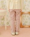 子供服 女の子 ストレッチ 裏起毛ロングパンツ ピンク(02) モデル画像2